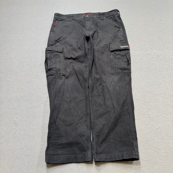 Tough Duck Other - Tough Duck Cargo Pants Men's 38x30 Black Faded Canvas Relaxed Fit Utility Rugged
